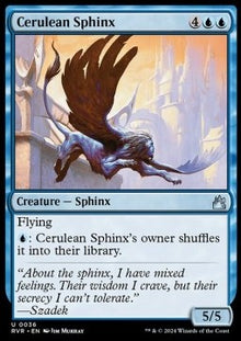 Cerulean Sphinx⁣ - Ravnica Remastered⁣ (Uncommon)⁣ [36]