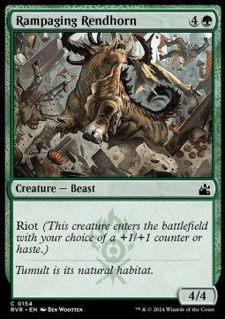 Rampaging Rendhorn⁣ - Ravnica Remastered⁣ (Common)⁣ [154]