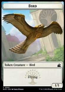 Bird Token (W 1/1) // Spirit Token (W 1/1)⁣ - Ravnica Remastered: Tokens⁣ (Token)⁣ [T 1/4]