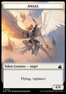 Angel Token (W 4/4 Vigilance) // Goblin Token (R 1/1)⁣ - Ravnica Remastered: Tokens⁣ (Token)⁣ [T 3/8]