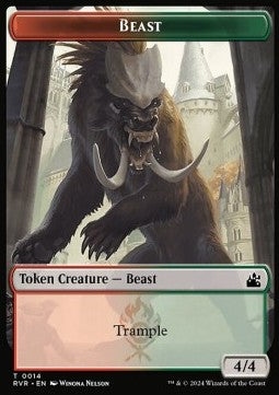 Beast Token (RG 4/4) // Goblin Token (R 1/1)⁣ - Ravnica Remastered: Tokens⁣ (Token)⁣ [T 14/8]