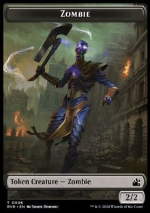 Zombie Token (B 2/2) // Saproling Token (G 1/1)⁣ - Ravnica Remastered: Tokens⁣ (Token)⁣ [T 6/12]