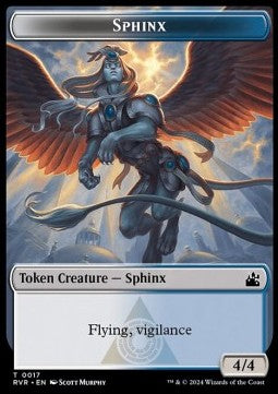 Sphinx Token (WU 4/4) // Saproling Token (G 1/1)⁣ - Ravnica Remastered: Tokens⁣ (Token)⁣ [T 17/12]