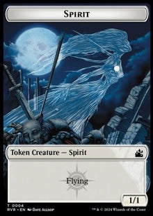 Spirit Token (W 1/1) // Spirit Token (WB 1/1)⁣ - Ravnica Remastered: Tokens⁣ (Token)⁣ [T 4/18]