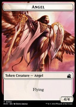 Angel Token (W 4/4) // Elf Knight Token (GW 2/2)⁣ - Ravnica Remastered: Tokens⁣ (Token)⁣ [T 2/15]
