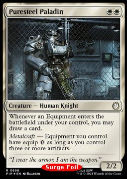 Puresteel Paladin (V.2)⁣ - Universes Beyond: Fallout: Extras⁣ (Rare)⁣ [698]