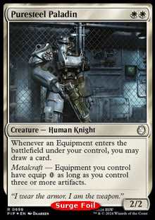 Puresteel Paladin (V.2)⁣ - Universes Beyond: Fallout: Extras⁣ (Rare)⁣ [698]