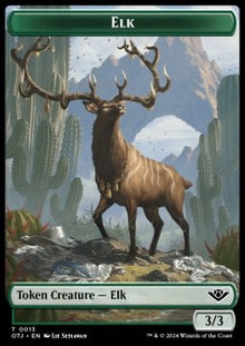 Elk Token (G 3/3) // Treasure Token⁣ - Outlaws of Thunder Junction: Tokens⁣ (Token)⁣ [T 13/18]