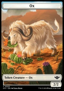 Ox Token (W 2/2) // Treasure Token⁣ - Outlaws of Thunder Junction: Tokens⁣ (Token)⁣ [T 3/18]
