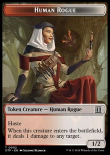Human Rogue Token (RW 1/2) // Treasure Token⁣ - Outlaws of Thunder Junction: Tokens⁣ (Token)⁣ [T 2/18]