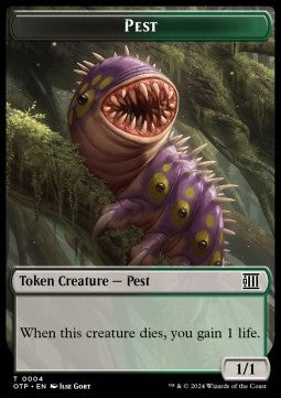 Pest Token (BG 1/1) // Mercenary Token (R 1/1)⁣ - Outlaws of Thunder Junction: Tokens⁣ (Token)⁣ [T 4/10]