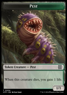 Pest Token (BG 1/1) // Mercenary Token (R 1/1)⁣ - Outlaws of Thunder Junction: Tokens⁣ (Token)⁣ [T 4/10]