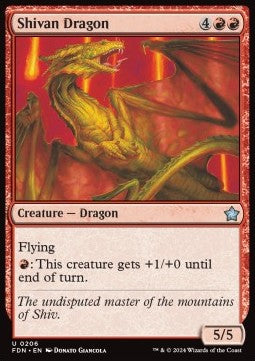 Shivan Dragon⁣ - Magic: The Gathering Foundations⁣ (Uncommon)⁣ [206]