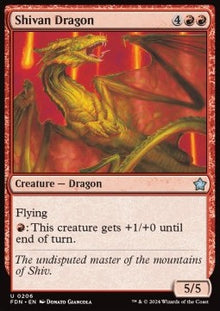 Shivan Dragon⁣ - Magic: The Gathering Foundations⁣ (Uncommon)⁣ [206]