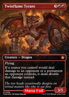 Twinflame Tyrant (V.2)⁣ - Magic: The Gathering Foundations: Extras⁣ (Mythic)⁣ [395]