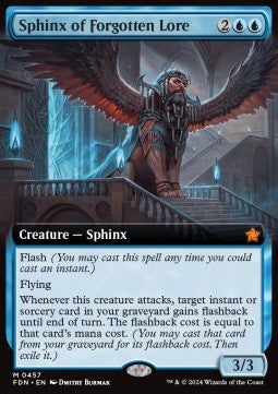 Sphinx of Forgotten Lore (V.3)⁣ - Magic: The Gathering Foundations: Extras⁣ (Mythic)⁣ [457]