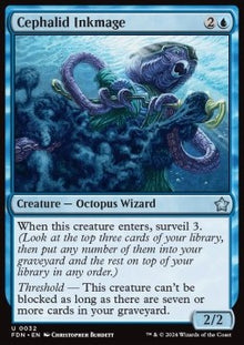 Cephalid Inkmage⁣ - Magic: The Gathering Foundations⁣ (Uncommon)⁣ [32]