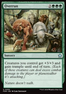 Overrun⁣ - Magic: The Gathering Foundations⁣ (Uncommon)⁣ [230]