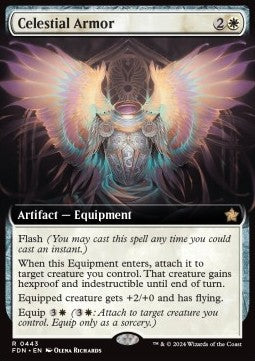 Celestial Armor (V.3)⁣ - Magic: The Gathering Foundations: Extras⁣ (Rare)⁣ [443]