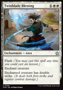 Twinblade Blessing⁣ - Magic: The Gathering Foundations⁣ (Uncommon)⁣ [26]