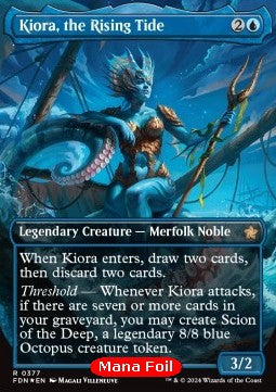 Kiora, the Rising Tide (V.2)⁣ - Magic: The Gathering Foundations: Extras⁣ (Rare)⁣ [377]