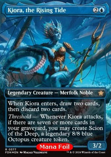 Kiora, the Rising Tide (V.2)⁣ - Magic: The Gathering Foundations: Extras⁣ (Rare)⁣ [377]