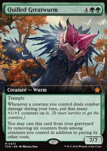 Quilled Greatwurm (V.3)⁣ - Magic: The Gathering Foundations: Extras⁣ (Mythic)⁣ [473]