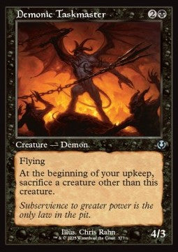 Demonic Taskmaster⁣ - Innistrad Remastered: Extras⁣ (Uncommon)⁣ [377]