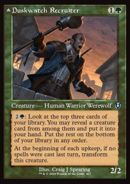 Duskwatch Recruiter / Krallenhorde Howler (V.2)⁣ - Innistrad Remastered: Extras⁣ (Uncommon)⁣ [467]