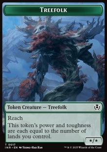 Treefolk Token (G */* Reach) // Wrenn and Seven Emblem⁣ - Innistrad Remastered: Tokens⁣ (Token)⁣ [T 17/27]