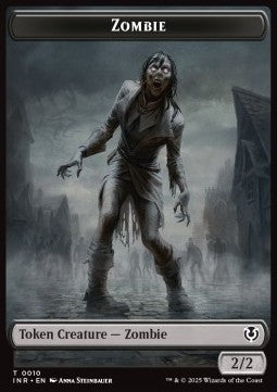 Zombie Token (B 2/2) // Blood Token⁣ - Innistrad Remastered: Tokens⁣ (Token)⁣ [T 10/21]