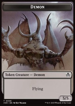 Demon Token (B 5/5) // Human Cleric Token (WB 1/1)⁣ - Innistrad Remastered: Tokens⁣ (Token)⁣ [T 6/19]