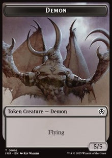 Demon Token (B 5/5) // Human Cleric Token (WB 1/1)⁣ - Innistrad Remastered: Tokens⁣ (Token)⁣ [T 6/19]