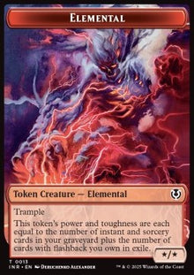 Elemental Token (R */* Trample) // Human Token (R 1/1)⁣ - Innistrad Remastered: Tokens⁣ (Token)⁣ [T 13/14]