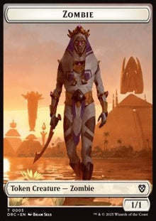 Zombie Token (W 1/1) // Shapeshifter Token (U 2/2)⁣ - Aetherdrift: Tokens⁣ (Token)⁣ [CT 3/4]
