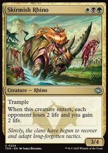 Skirmish Rhino⁣ - Tarkir: Dragonstorm⁣ (Uncommon)⁣ [224]