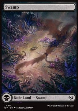 Swamp (V.1)⁣ - Tarkir: Dragonstorm⁣ (Land)⁣ [274]