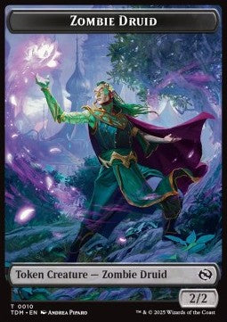 Zombie Druid Token (B 2/2) // Treasure Token⁣ - Tarkir: Dragonstorm: Tokens⁣ (Token)⁣ [T 10/16]