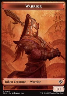 Warrior Token (R 1/1) // Dragon Token (R 4/4)⁣ - Tarkir: Dragonstorm: Tokens⁣ (Token)⁣ [T 13/11]