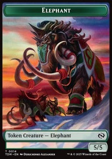 Elephant Token (G 5/5) // Treasure Token⁣ - Tarkir: Dragonstorm: Tokens⁣ (Token)⁣ [T 14/16]