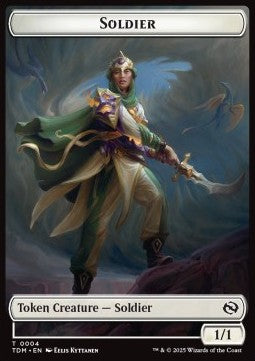 Soldier Token (W 1/1) // Soldier Token (W 2/2)⁣ - Tarkir: Dragonstorm: Tokens⁣ (Token)⁣ [T 4/5]