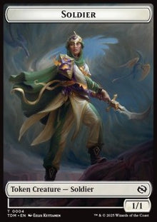 Soldier Token (W 1/1) // Soldier Token (W 2/2)⁣ - Tarkir: Dragonstorm: Tokens⁣ (Token)⁣ [T 4/5]