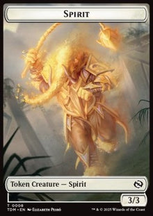 Spirit Token (W 3/3) // Spirit Token (W */*)⁣ - Tarkir: Dragonstorm: Tokens⁣ (Token)⁣ [T 8/9]