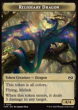 Reliquary Dragon Token (4/4) // Dragon Token (R 4/4)⁣ - Tarkir: Dragonstorm: Tokens⁣ (Token)⁣ [T 15/11]