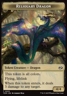 Reliquary Dragon Token (4/4) // Dragon Token (R 4/4)⁣ - Tarkir: Dragonstorm: Tokens⁣ (Token)⁣ [T 15/11]