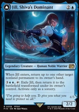 Jill, Shiva's Dominant // Shiva, Warden of Ice⁣ - Magic: The Gathering - FINAL FANTASY⁣ (Rare)⁣ [58]