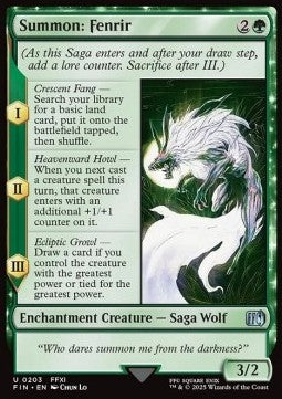 Summon: Fenrir⁣ - Magic: The Gathering - FINAL FANTASY⁣ (Uncommon)⁣ [203]