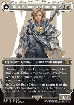 Dion, Bahamut's Dominant // Bahamut, Warden of Light (V.1)⁣ - Magic: The Gathering - FINAL FANTASY: Extras⁣ (Rare)⁣ [376]