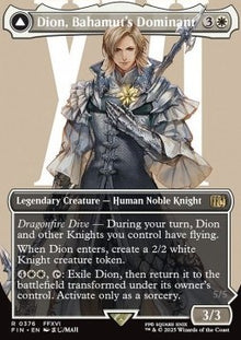 Dion, Bahamut's Dominant // Bahamut, Warden of Light (V.1)⁣ - Magic: The Gathering - FINAL FANTASY: Extras⁣ (Rare)⁣ [376]