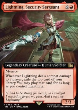 Lightning, Security Sergeant (V.1)⁣ - Magic: The Gathering - FINAL FANTASY: Extras⁣ (Rare)⁣ [462]